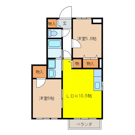 アンソレイエＡの物件間取画像